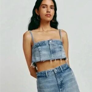 Reformation Denim Crop Top